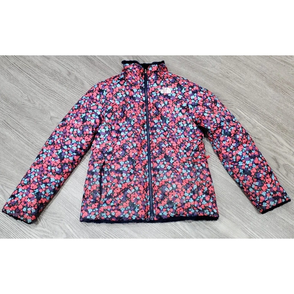 THE NORTH FACE Girl's Reversible Mossbud Swirl Jacket Large 14/16